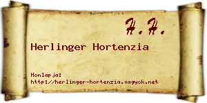Herlinger Hortenzia névjegykártya